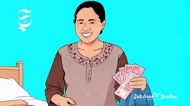 Ilustrasi istri mengambil uang dari saku celana kotor yang mau dicuci - sukabumiheadline.com