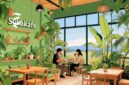 Ilustrasi kafe dengan konsep green cafe - sukabumiheadline.com