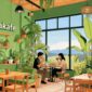 Ilustrasi kafe dengan konsep green cafe - sukabumiheadline.com