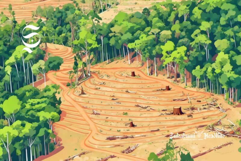 Ilustrasi kawasan hutan sisa pembalakan - sukabumiheadline.com