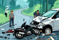 Ilustrasi kecelakaan lalu lintas di jalan berliku - sukabumiheadline.com