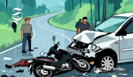 Ilustrasi kecelakaan lalu lintas di jalan berliku - sukabumiheadline.com