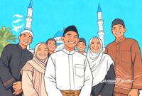Ilustrasi keluarga Muslim Indonesia - sukabumiheadline.com
