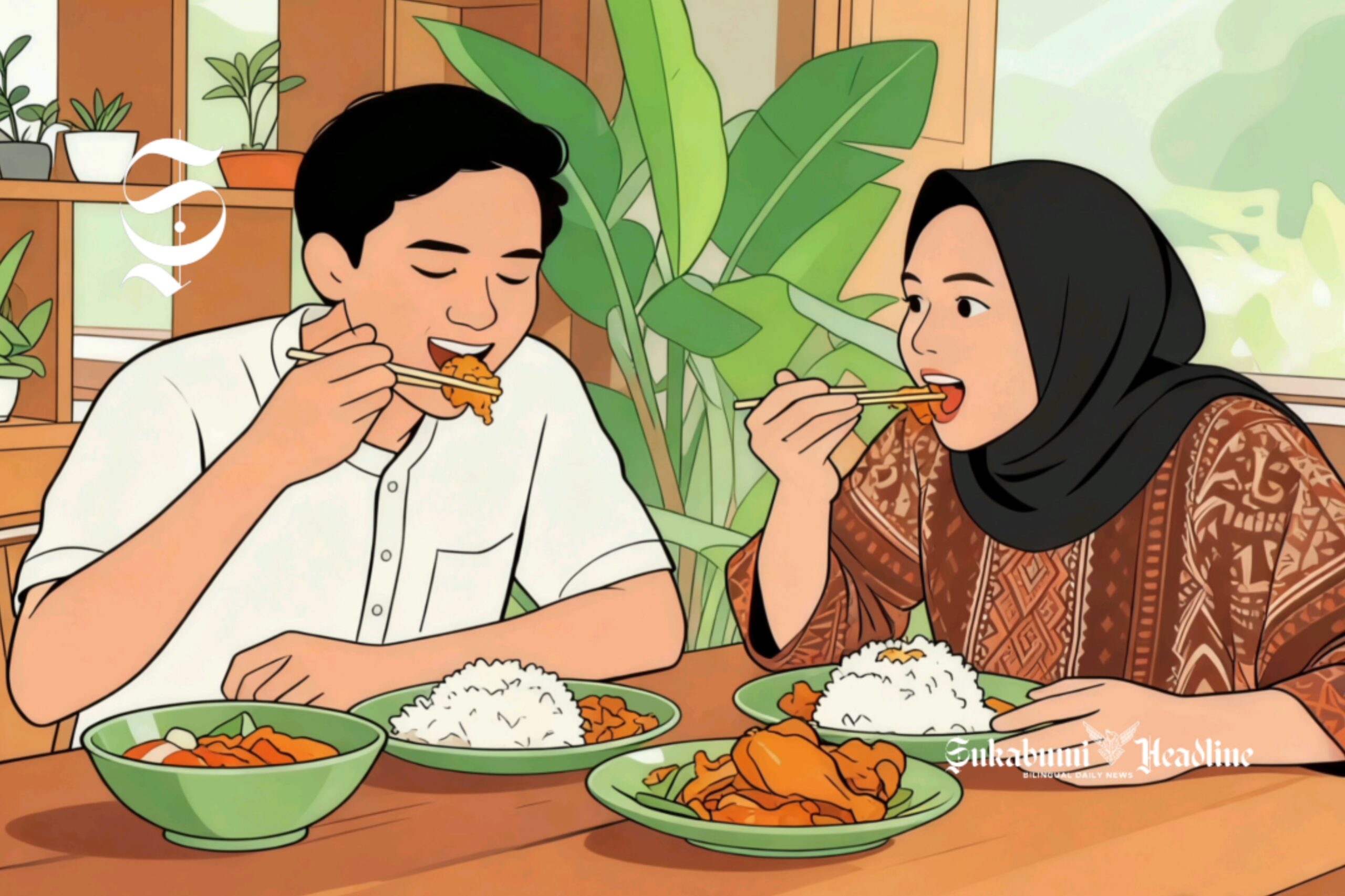 Waspada mindless eating picu BB naik, lakukan mindfull eating 2 Ilustrasi mindfull eating, menikmati setiap suap makanan - sukabumiheadline.com