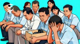 Ilustrasi pegawai korban PHK - sukabumiheadline.com