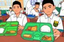 Ilustrasi pelajar menerima program Makan Bergizi Gratis atau MBG - sukabumiheadline.com