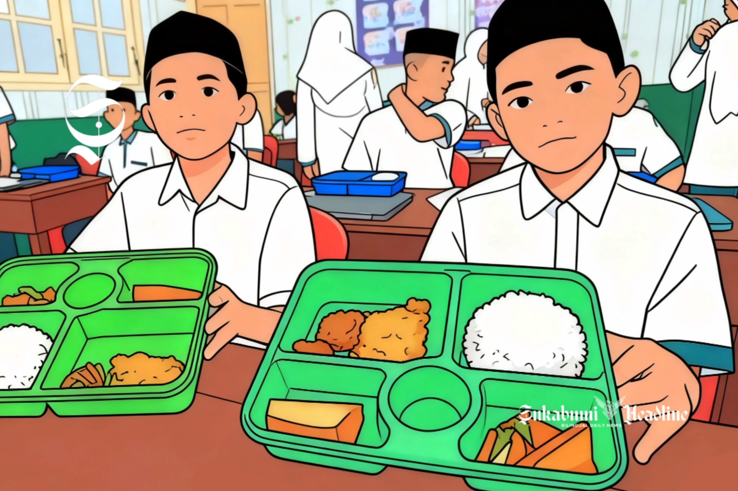 Begini 5 skema MBG selama Ramadhan, dari menu hingga wilayah non-muslim 1 Ilustrasi pelajar penerima program Makan Bergizi Gratis atau MBG - sukabumiheadline.com