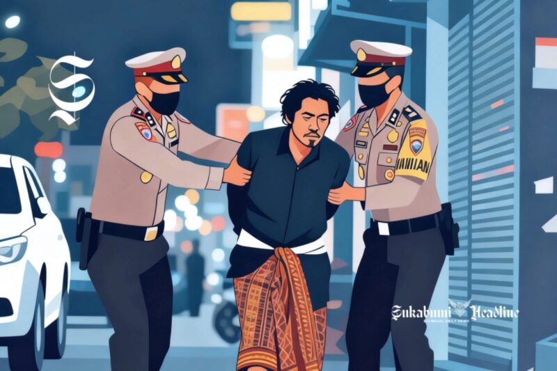 Ilustrasi pelaku tindak pidana ditangkap polisi - sukabumiheadline.com