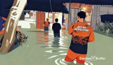 Ilustrasi penanganan bencana banjir - sukabumiheadline.com