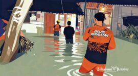 Ilustrasi penanganan bencana banjir - sukabumiheadline.com