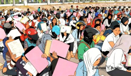 Ilustrasi pengangguran sedang antre menunggu diterima kerja sukabumiheadline.com