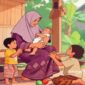 Ilustrasi perempuan Sunda sedang mengasuh anak-anaknya sebagai indung - sukabumiheadline.com