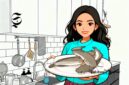 Ilustrasi perempuan mau memasak ikan lele - sukabumiheadline.com