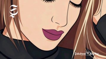 Ilustrasi perempuan memakai lipstik warna berry - sukabumiheadline.com