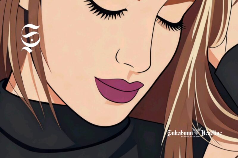 Ilustrasi perempuan memakai lipstik warna berry - sukabumiheadline.com