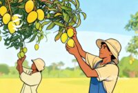 Ilustrasi petani mangga - sukabumiheadline.com