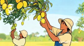 Ilustrasi petani mangga - sukabumiheadline.com