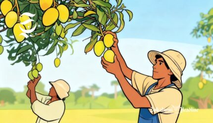 Ilustrasi petani mangga - sukabumiheadline.com