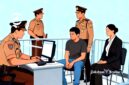 Ilustrasi polisi memeriksa tersangka didampingi pengacaranya - sukabumiheadline.com