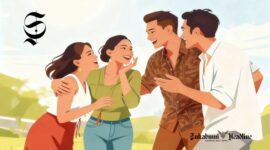 Ilustrasi pria dan wanita sedang melakukan pendekatan - sukabumiheadline.com