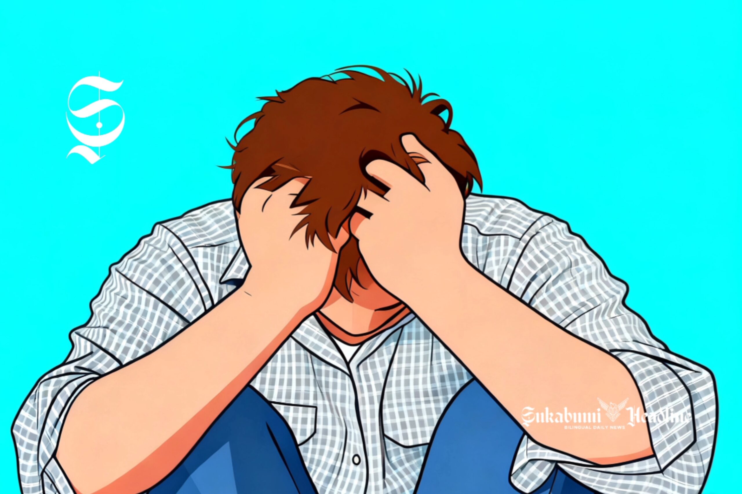 Ilustrasi pria mengalami depresiasi - sukabumiheadline.com