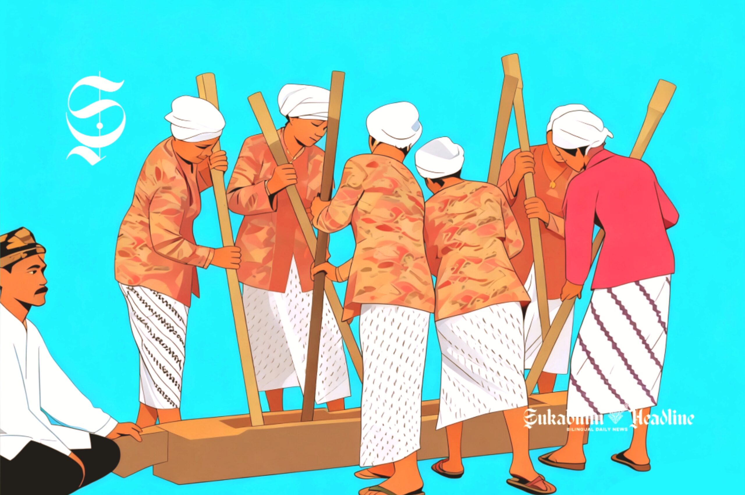 Ilustrasi seni pertunjukan Gondang Buhun - sukabumiheadline.com