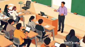 Ilustrasi suasana belajar di kampus - sukabumiheadline.com