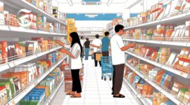 Ilustrasi suasana di dalam minimarket - sukabumiheadline.com
