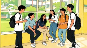 Ilustrasi suasana mahasiswa sedang diskusi di lingkungan kampus - sukabumiheadline.com