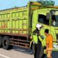 Ilustrasi truk ODOL bermuatan pasir melebihi kapasitas ditilang polisi dan dishub - sukabumiheadline.com