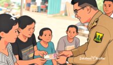 Ilustrasi warga Sukabumi menerima BLT dari pemerintah desa - sukabumiheadline.com