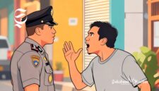 Ilustrasi warga cekcok mulut dengan polisi - sukabumiheadline.com