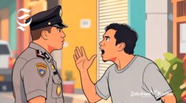 Ilustrasi warga cekcok mulut dengan polisi - sukabumiheadline.com