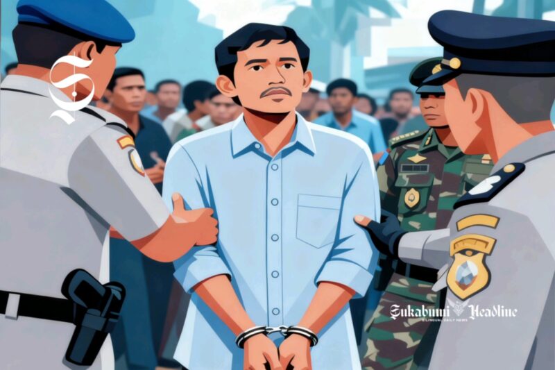 Ilustrasi warga ditangkap aparat kepolisian - sukabumiheadline.com