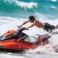 Naik jetski di pantai - sukabumiheadline.com