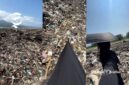 Penampakan tumpukan sampah di Pantai Loji Sukabumi - @nadinemerry92