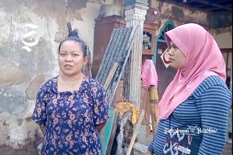 Perempuan korban bencana di Simpenan, Sukabumi (kiri) - Ist