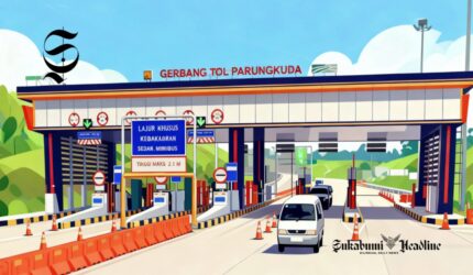 Gerbang Tol Bocimi Seksi 2 di Parungkuda - sukabumiheadline.com