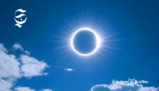 Gerhana matahari cincin - Ilustrasi sukabumiheadline.com/AI