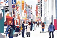 Ilustrasi Kota Osaka, Jepang - sukabumiheadline.com