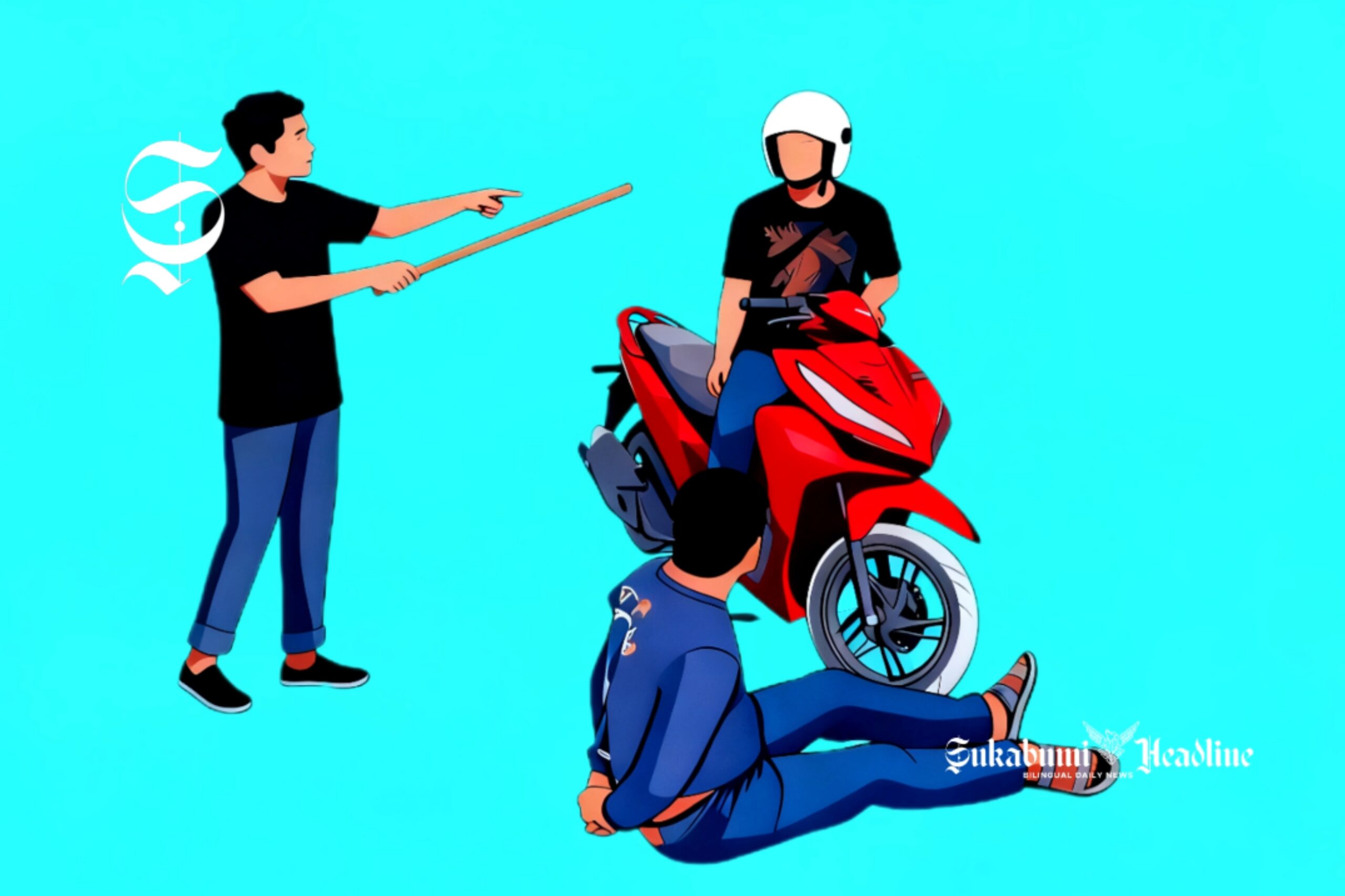 Ilustrasi begal motor - sukabumiheadline.com