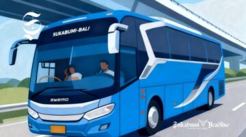 Ilustrasi bus jurusan Sukabumi-Bali - sukabumiheadline.com