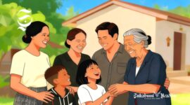 Ilustrasi cucu, orang tua, ibu dan nenek - sukabumiheadline.com