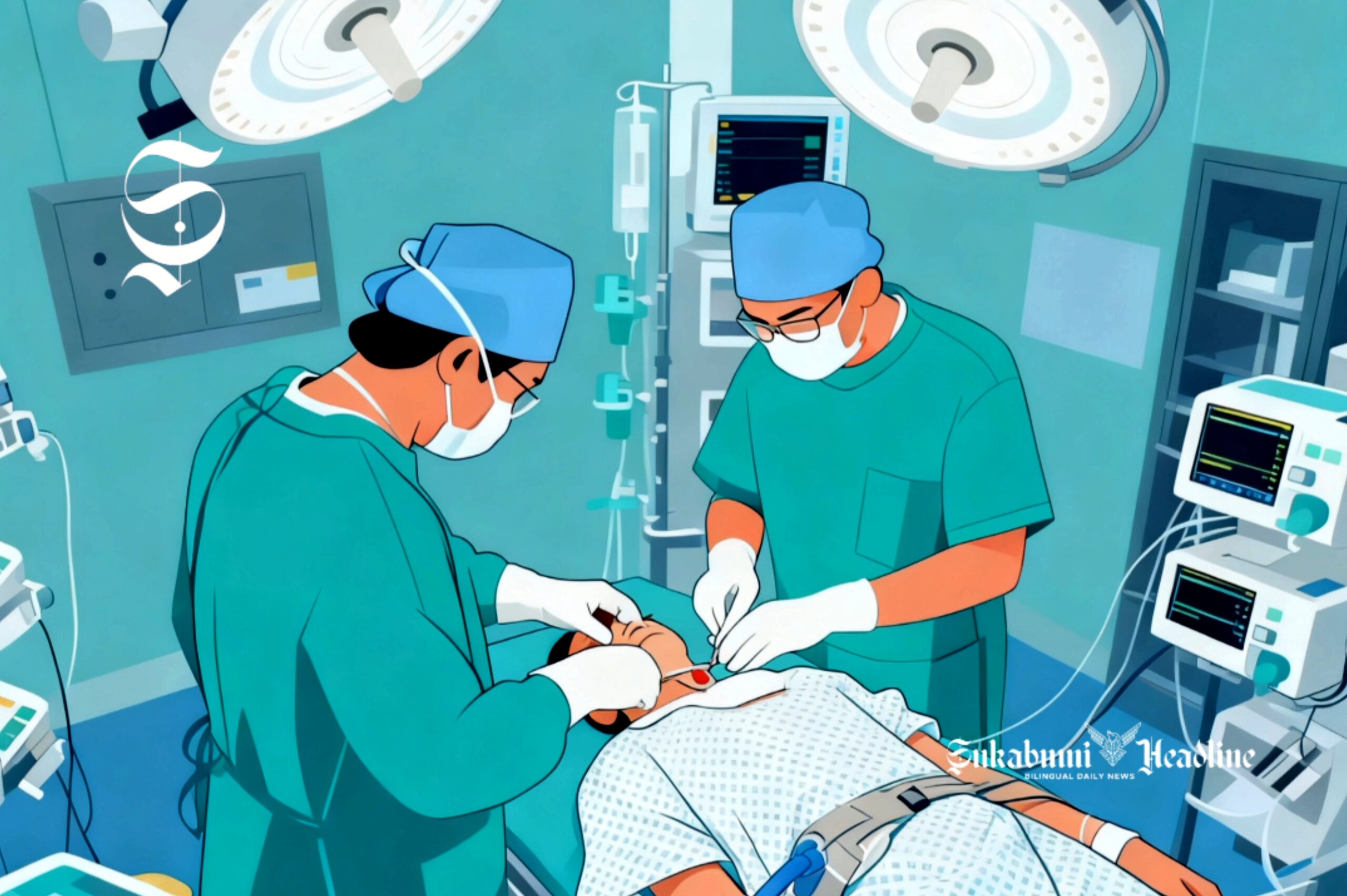 Ilustrasi dokter sedang melakukan operasi terhadap pasien di rumah sakit - sukabumiheadline.com