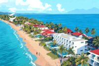 Ilustrasi hotel dan permukiman penduduk di kawasan pantai - sukabumiheadline.com