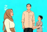 Ilustrasi ibu, ayah dan anak - sukabumiheadline.com