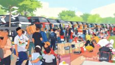 Ilustrasi mudik Lebaran - sukabumiheadline.com