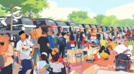 Ilustrasi mudik Lebaran - sukabumiheadline.com