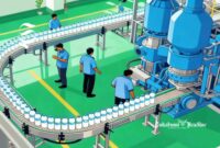 Ilustrasi pabrik air minum dalam kemasan - sukabumiheadline.com