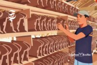 Ilustrasi pengrajin genteng - sukabumiheadline.com